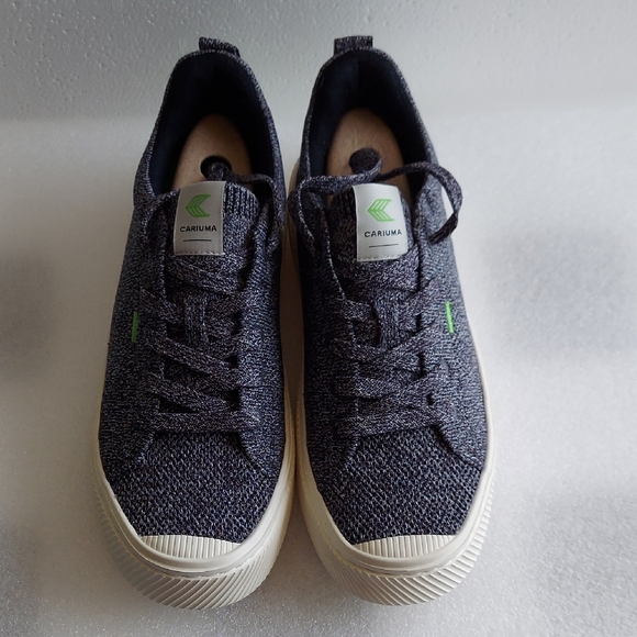 Cariuma Shoes - Cariuma 7.5 Women IBI Knit Sneakers Stone Gray Sustainability Eco-Friendly